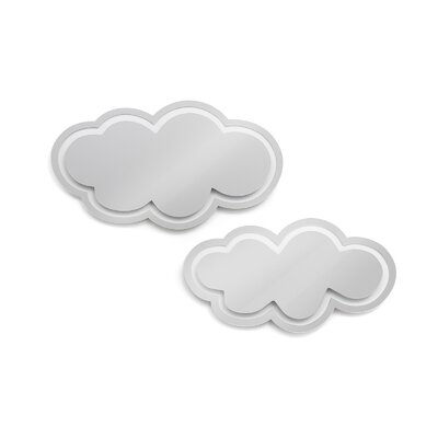 Mirrored Clouds 2- Piece Set 3D Wall Decor (Set of 2) - Image 0