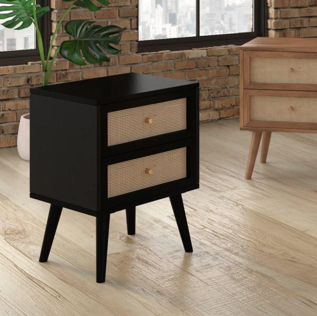 Remick 2 - Drawer Solid Wood Nightstand - Image 2