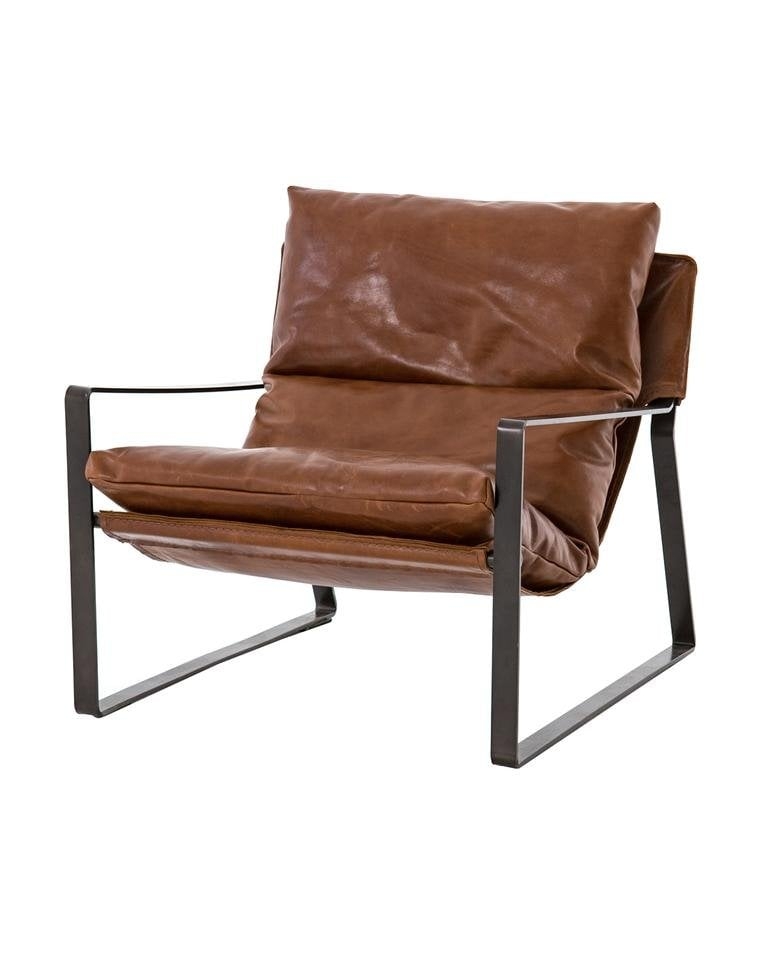 PEYTON CHAIR, TOBACCO & GUNMETAL - Image 1