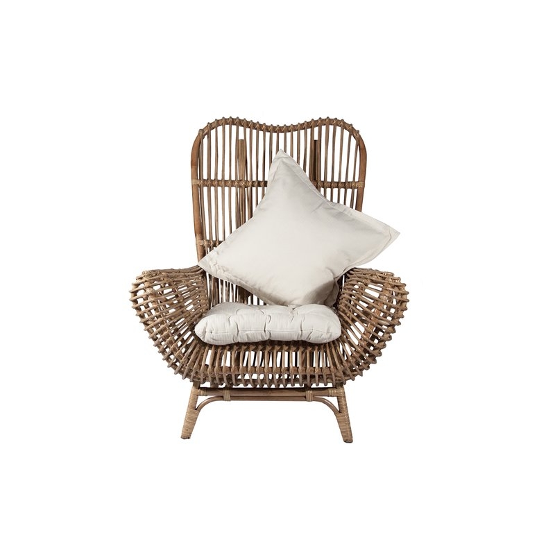 Round Back Rattan Chair - Image 0