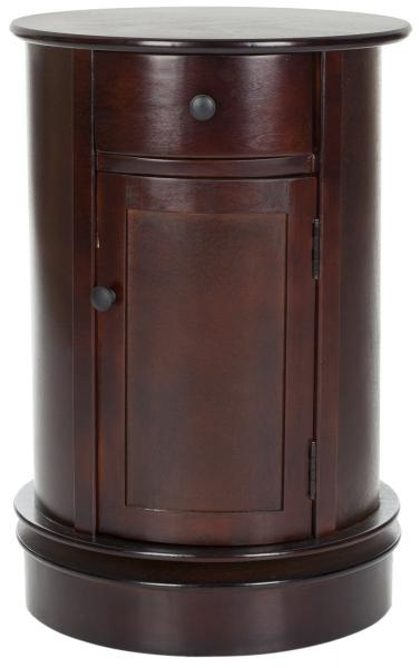 Tabitha Swivel Accent Table - Dark Cherry - Safavieh - Image 0