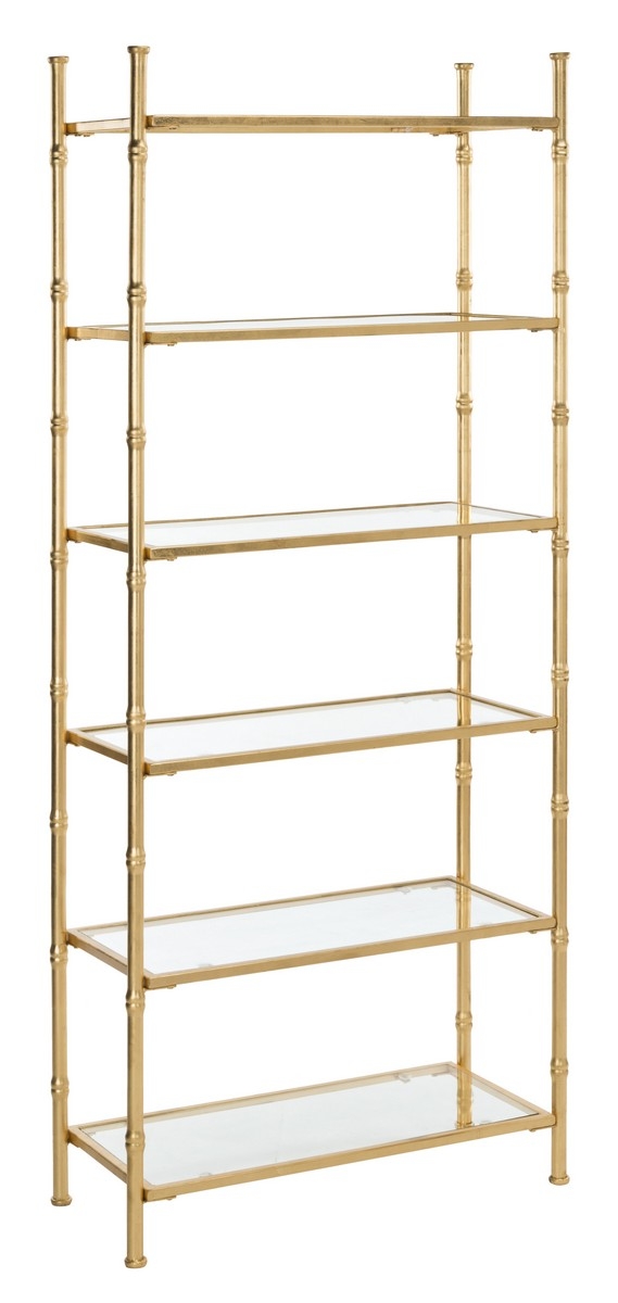 Arden 6 Tier Etagere - Gold/Clear - Arlo Home - Image 1