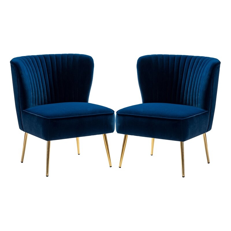 Alfredo 30.5'' Wide Tufted Velvet Side Chair (Set of 2) - Image 1