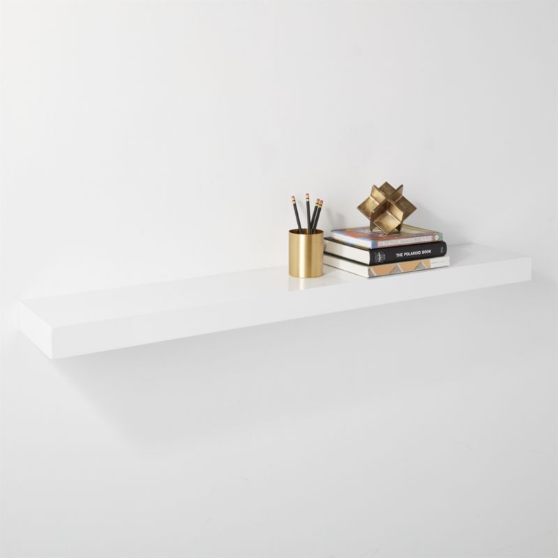 Calvin Hi-Gloss White Floating Shelf 48 - Image 6