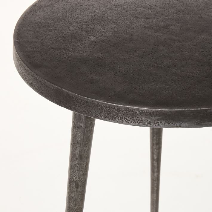 Cast Tripod Side Table, Charcoal - Image 3