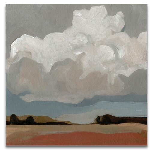 'Cloud Formation I' Painting- WRAPPED CANVAS- 40" SQ - Image 0