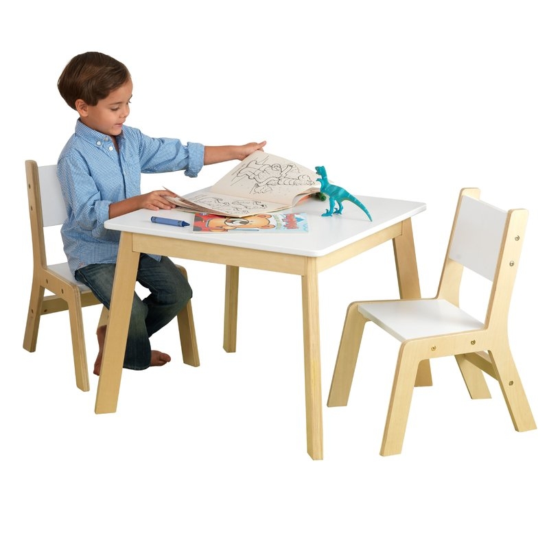 Modern Kids 3 Piece Writing Table and Chair Set - Image 2