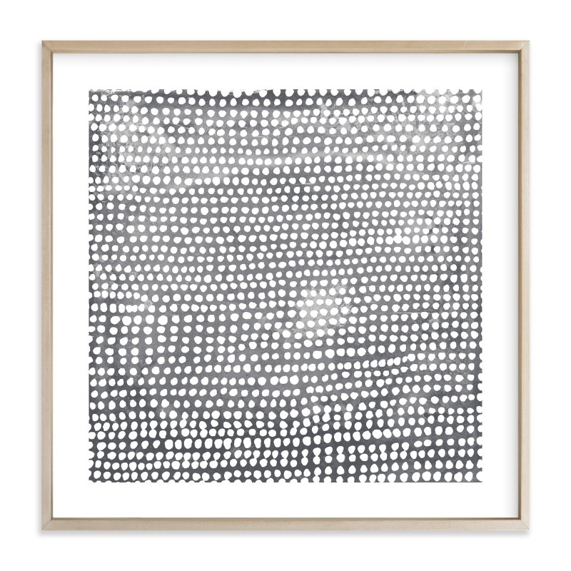 Dance Art Print -30" x 30" - matte brass frame - white border - Image 0