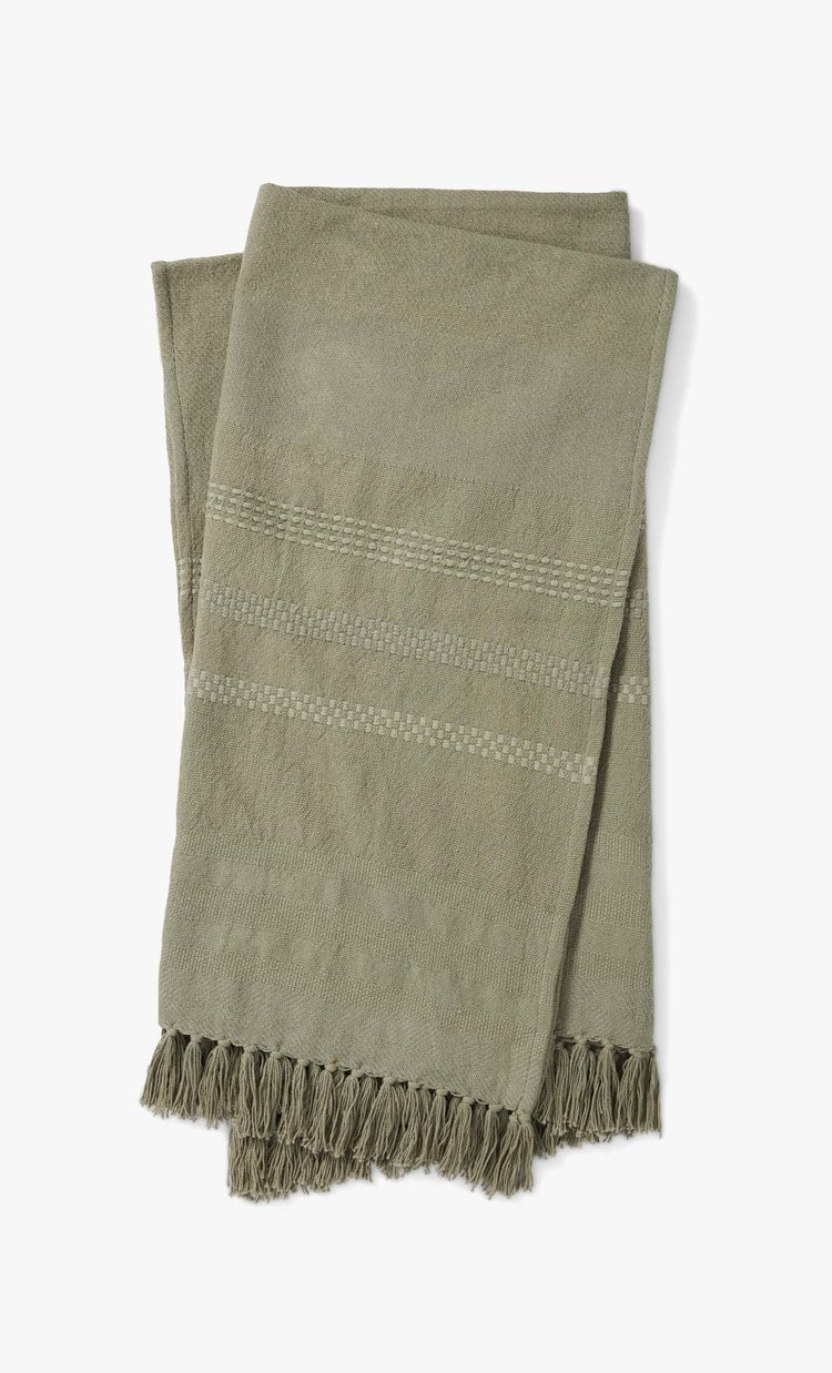 Hugh Collection, Tmh0006 Moss, 2 Blankets - Image 0