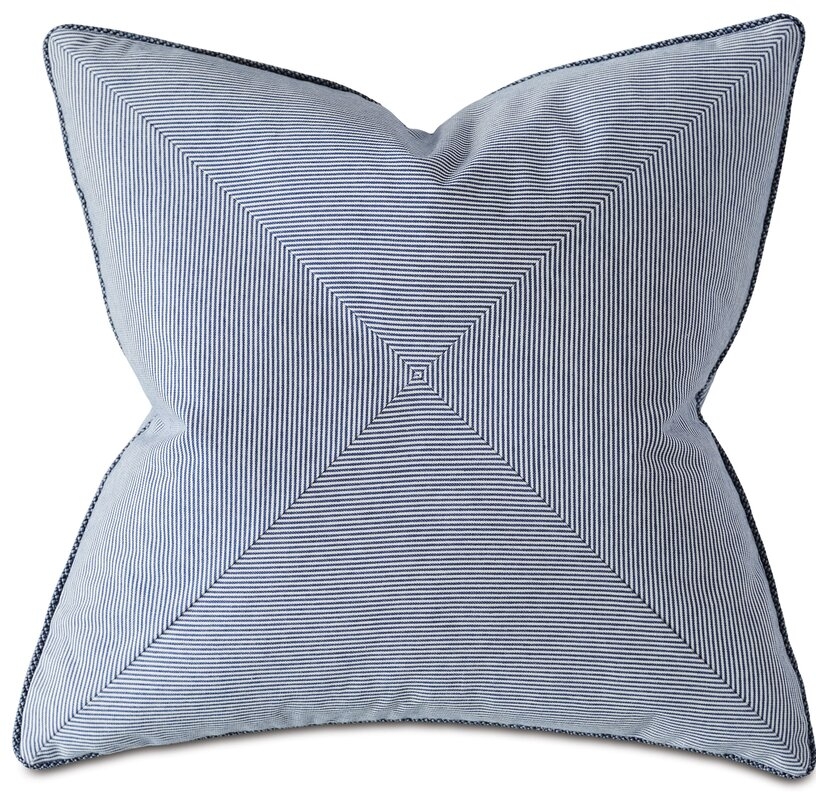 Eastern Accents Charlotte Moss Capri Mitered Pinstripe Cotton Throw Pillow - Image 1
