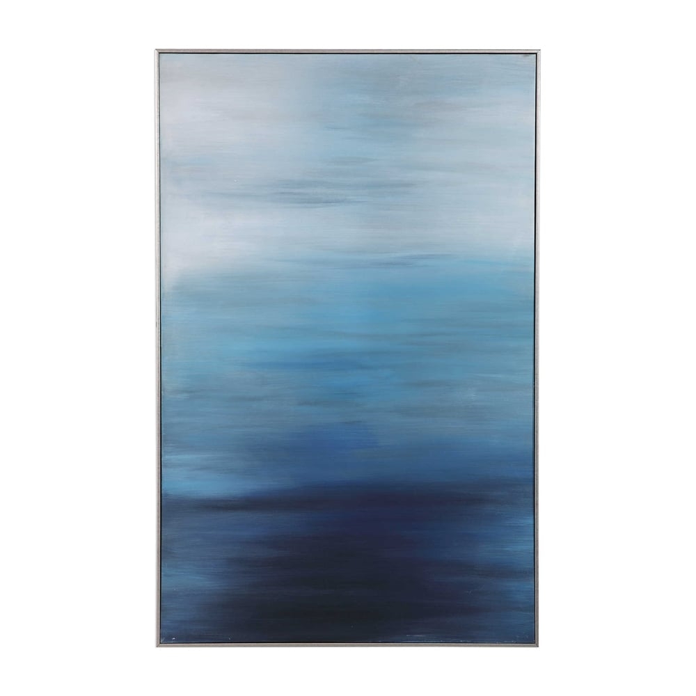 Moonlit Sea Hand Painted Canvas - Image 0