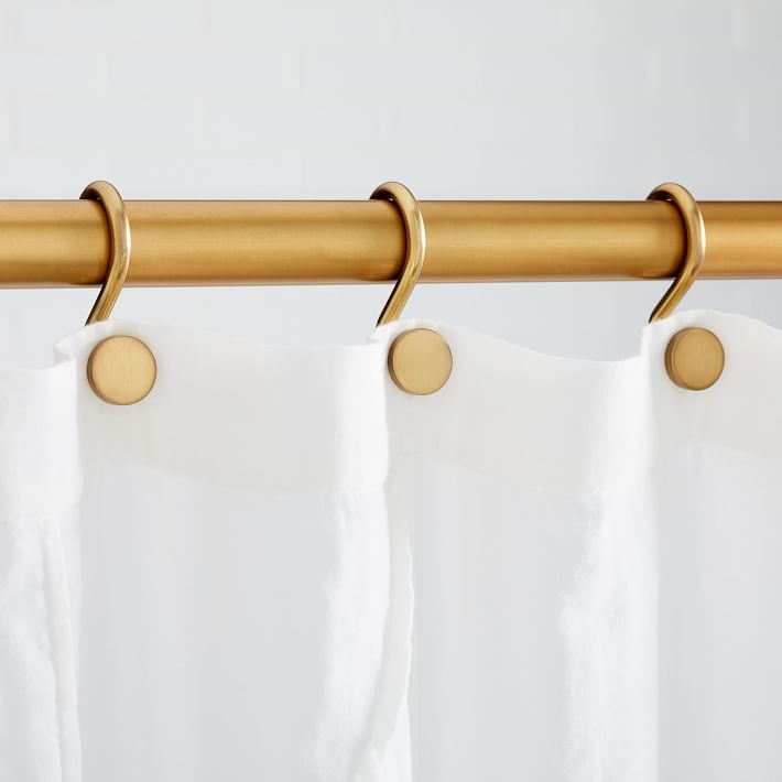 Shower Curtain Rings, Antique Brass - Image 0