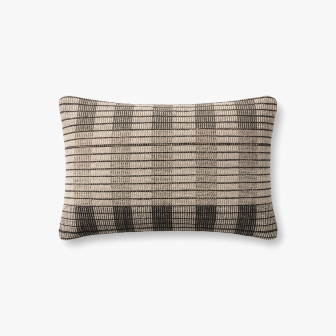 Amber Lewis x Loloi Pillows Ivory / Black 13" x 21" Cover w/Poly - Image 0