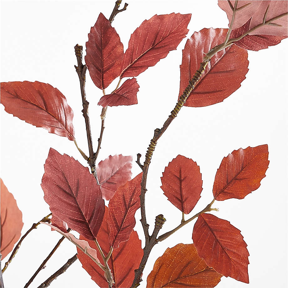 Faux Rust Leaf Branch 66" - Image 2
