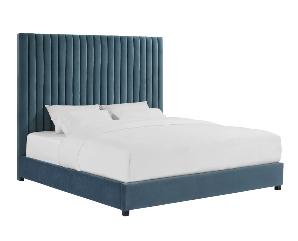 Arabelle Sea Blue Bed in King - Image 1