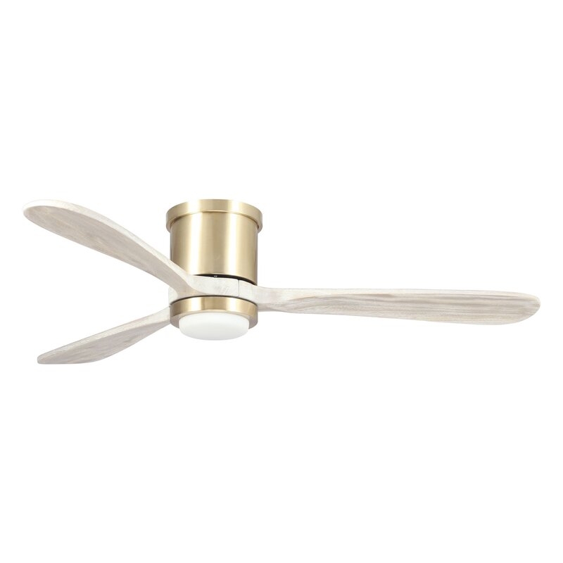 52'' Heatherton 3-Blade LED Propeller Ceiling Fan with Remote Control & Light Kit Included - Image 0