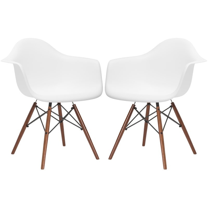 Quintus Dininger Dining Chair- White, Walnut - Image 0