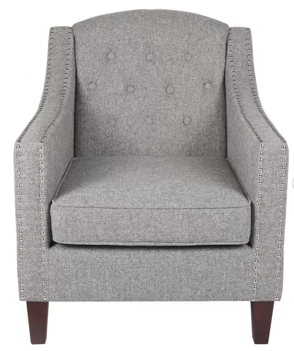 Alcott Hill Marita Accent Club Chair, Tufted Fabric And Rubberwood - Image 0