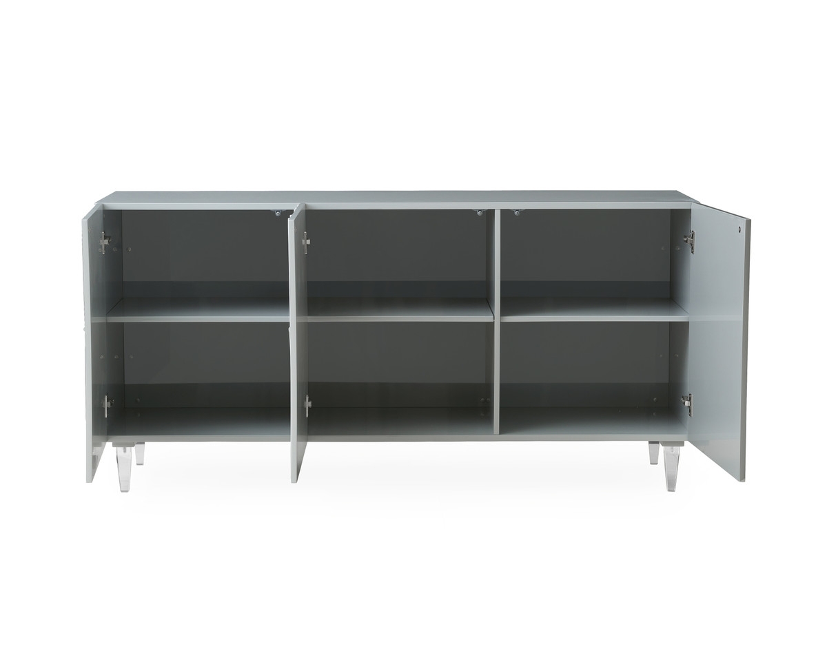Deco Grey Lacquer Buffet - Image 2