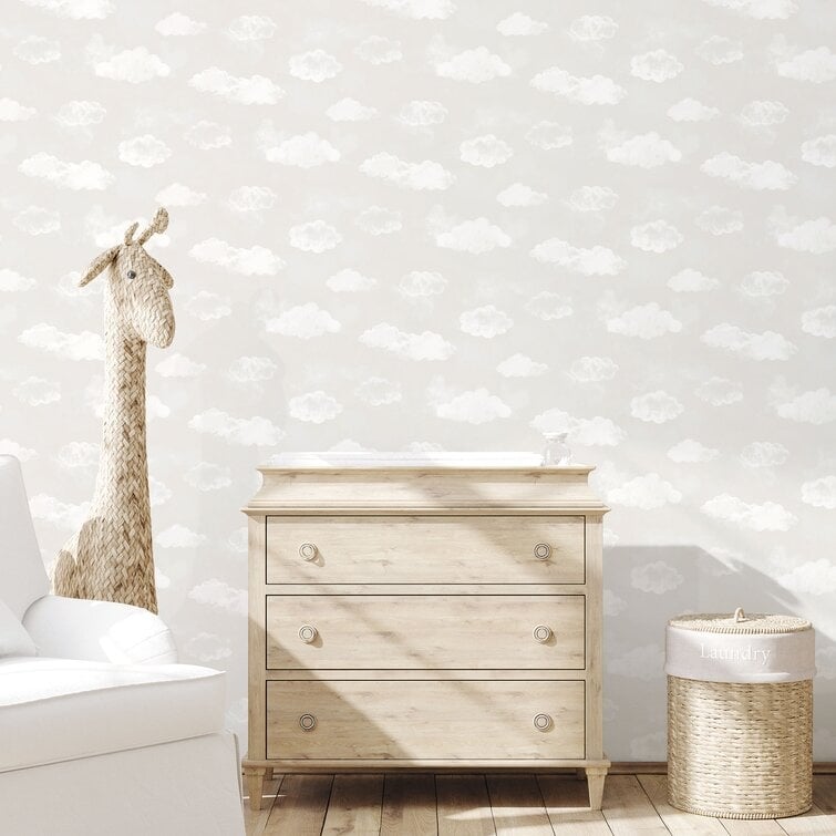 Galerie Wallcoverings Tiny Tots 2 Billowing Clouds Design 33' L x 21"" W Wallpaper Roll - Image 1