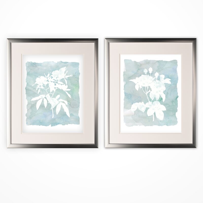 'Silhouette Botanical I' 2 Piece Framed Graphic Art Print Set - Image 0