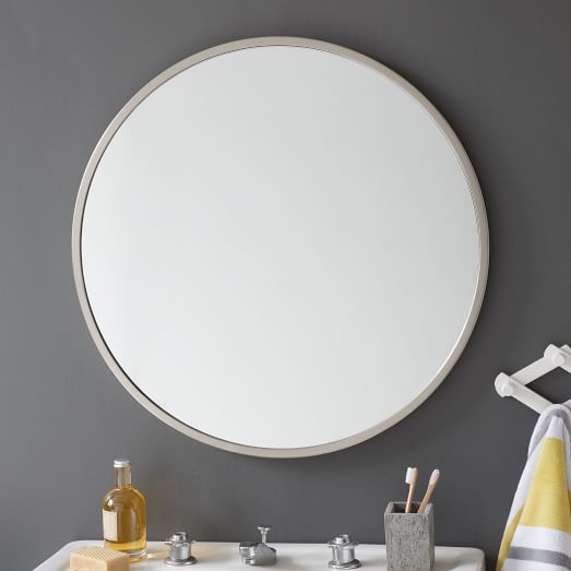 Metal Framed Round Wall Mirror - Image 0