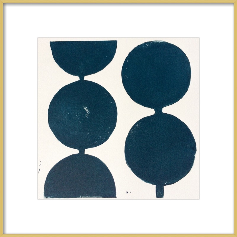 Modern Circles in Midnight Blue - 16x16 - Image 0