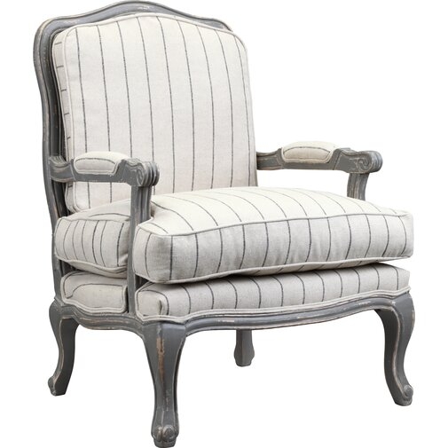 Armchair in Distressed Gray - Image 1