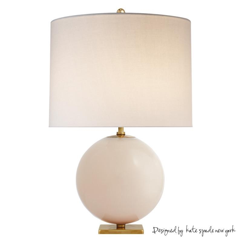 ELSIE TABLE LAMP WITH CREAM LINEN SHADE - BLUSH - Image 0