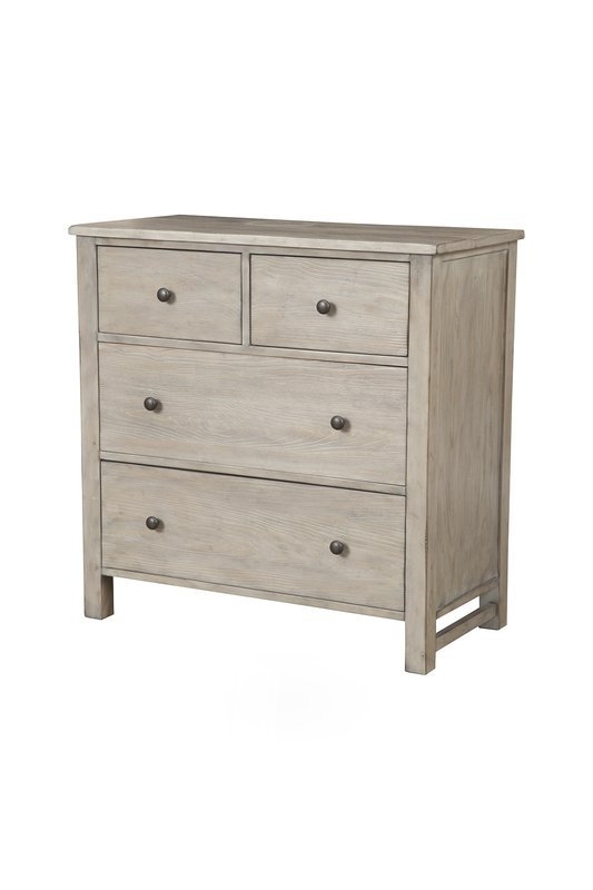 Burgundy Small 4 Drawer Accent Chest, Natural Gray - Image 2
