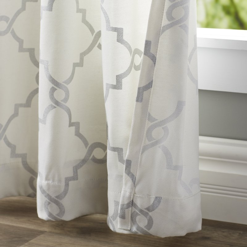 Winnett Geometric Grommet Single Curtain Panel - 95" - Image 2