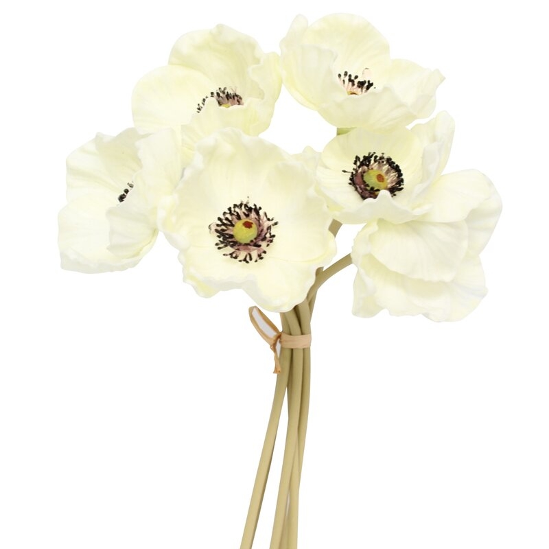 Real Touch Poppy Stem (Set of 6) - Image 0