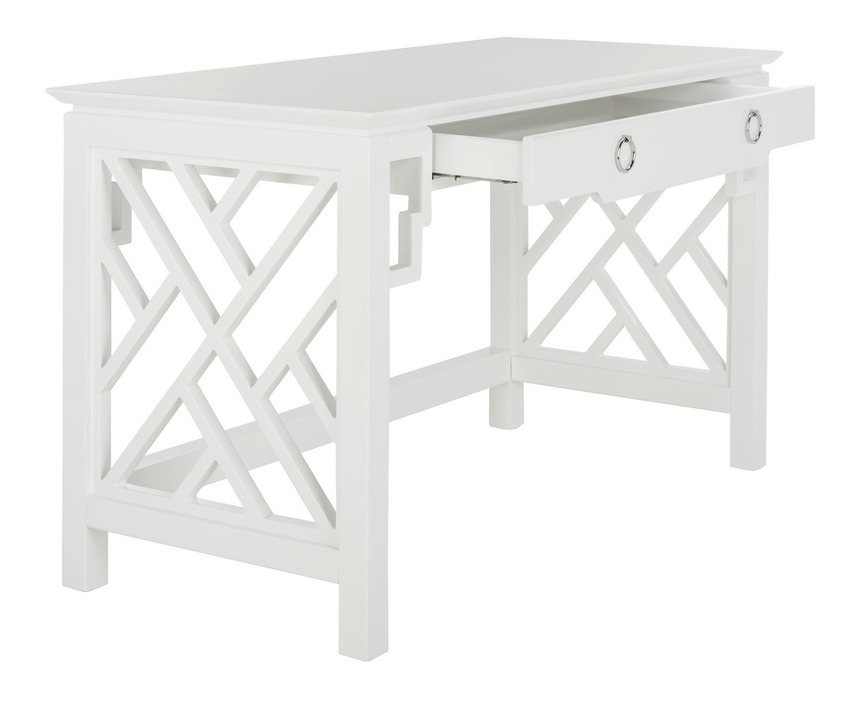 Oren Lacquer Desk - White - Arlo Home - Image 0