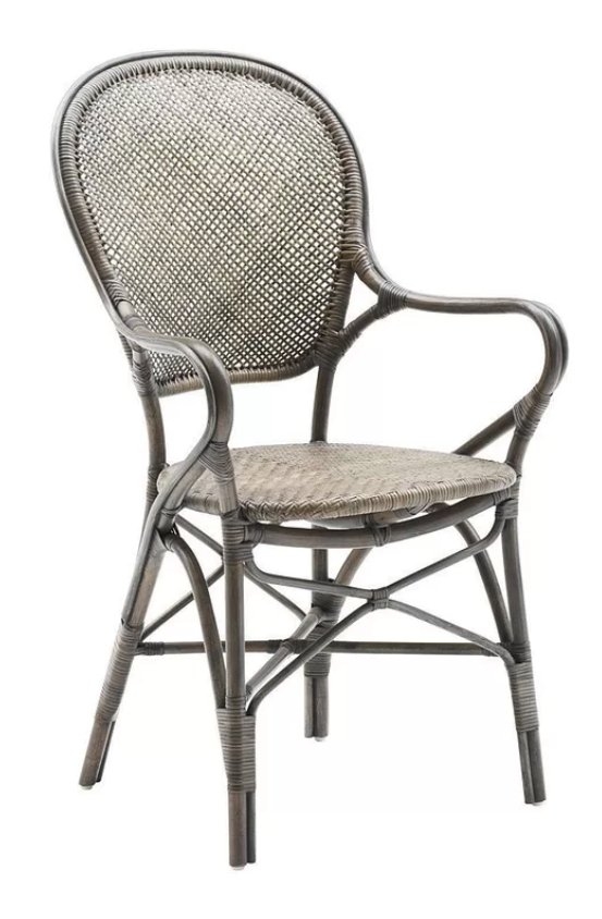 Ojas Stacking Patio Dining Chair- Taupe Gray - Image 0