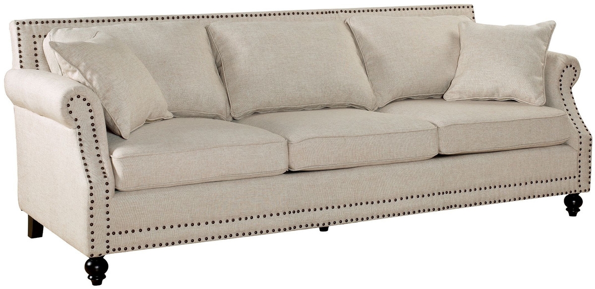 Ariana Beige Linen Sofa - Image 6