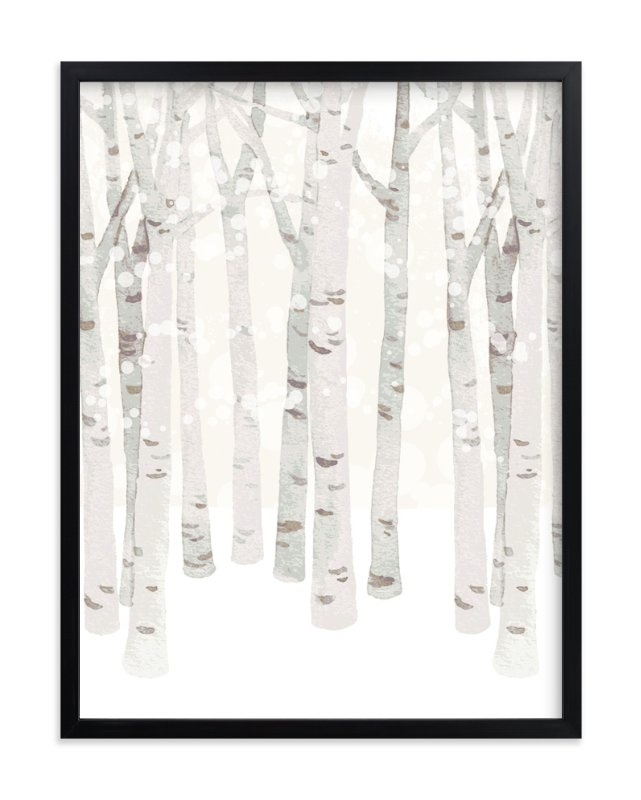 birch woods in winter, 18" X 24" - Image 0