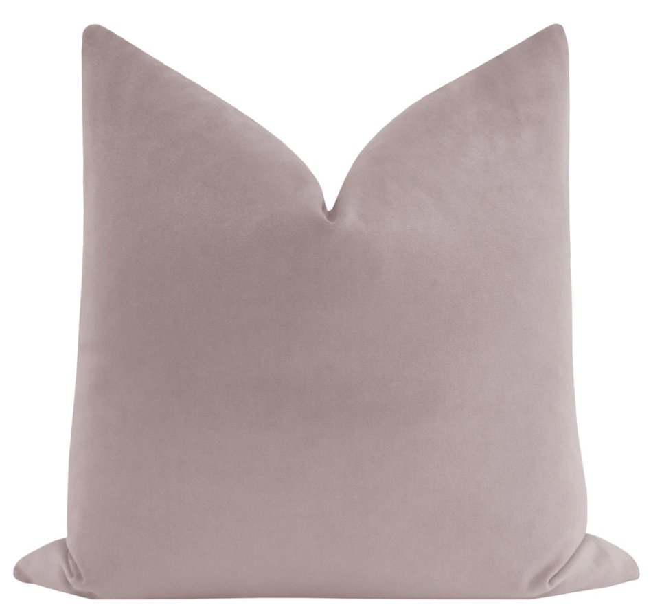 Velvet Collection Pillow Cover, Smokey Lilac, 20" x 20" - Image 0