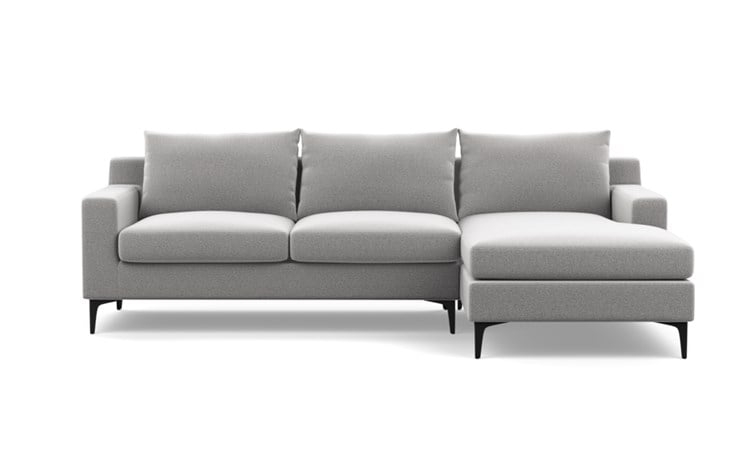 Sloan Sectional w/ Right Chaise, Ash Performance Felt - Image 0