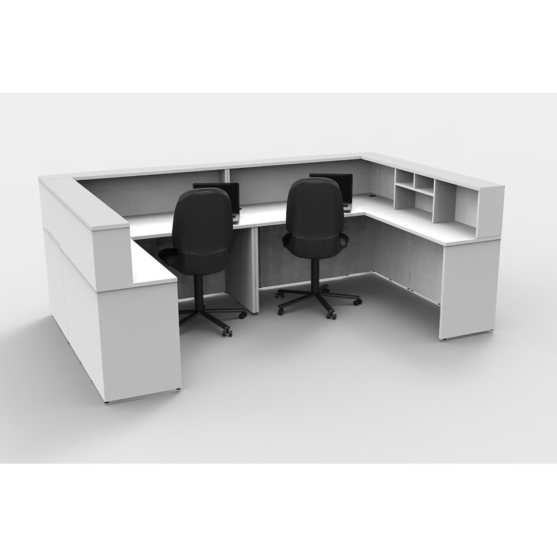 White Lynd U-Shape Reception Desk - Image 0