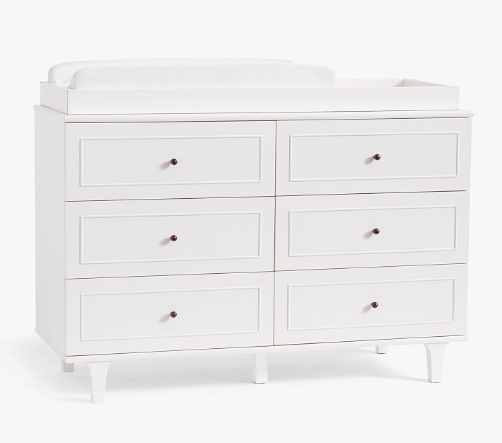 Dawson Extra-Wide Dresser & Topper Set, Simply White - Image 0
