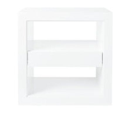 Atelier Side Table With Drawer - White - Image 0