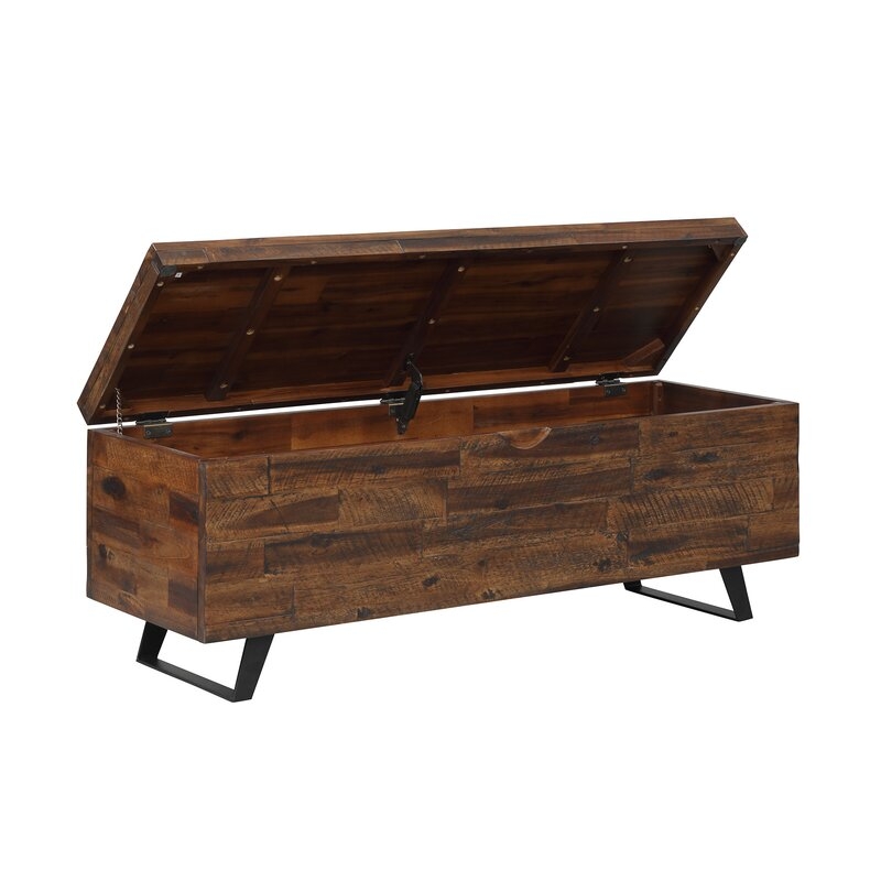 Coburn Wood Flip Top Storage Bench - Image 3