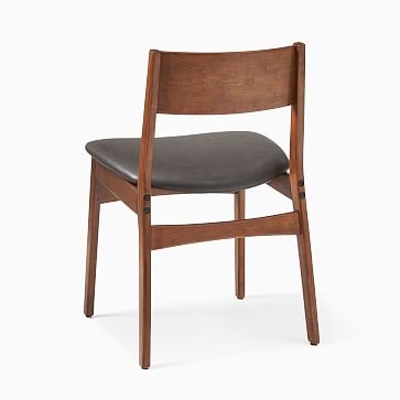 Baltimore Dining Chair, Vegan Leather, Saddle, Walnut - Image 4
