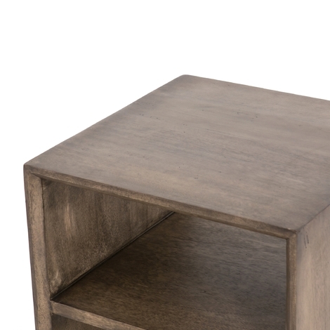 ALEGRA END TABLE, RECLAIMED BROWN - Image 1