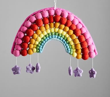 Felted Rainbow Hanging Mobile - Image 1