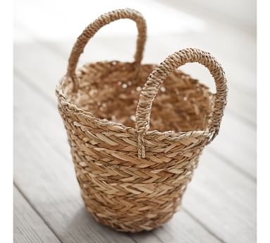 Moroccan Woven Tote Basket, Low - Image 3