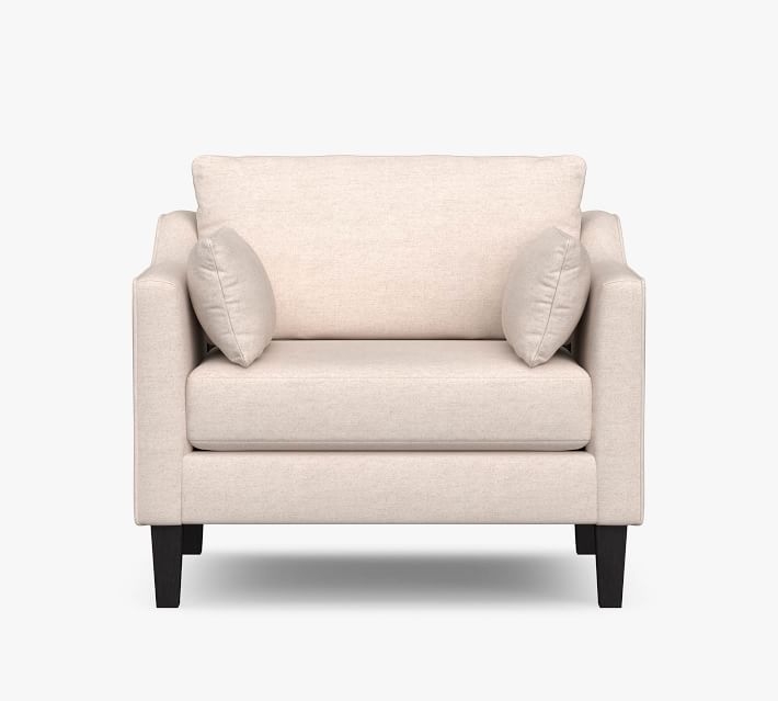 Ingrid Upholstered Armchair, Ivory Park Weave - Image 0