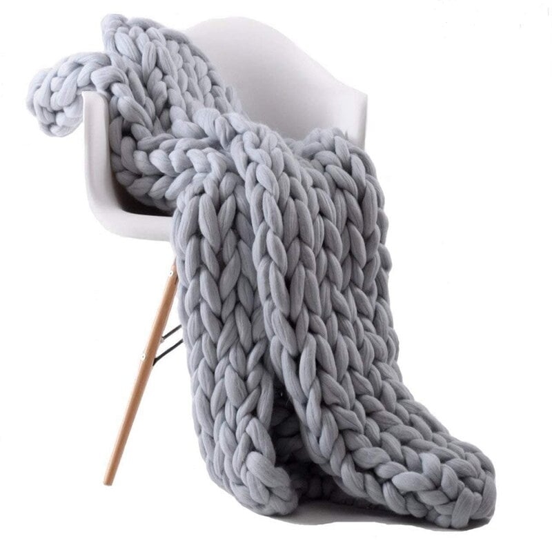 mayhill chunky knitted blanket - Image 0