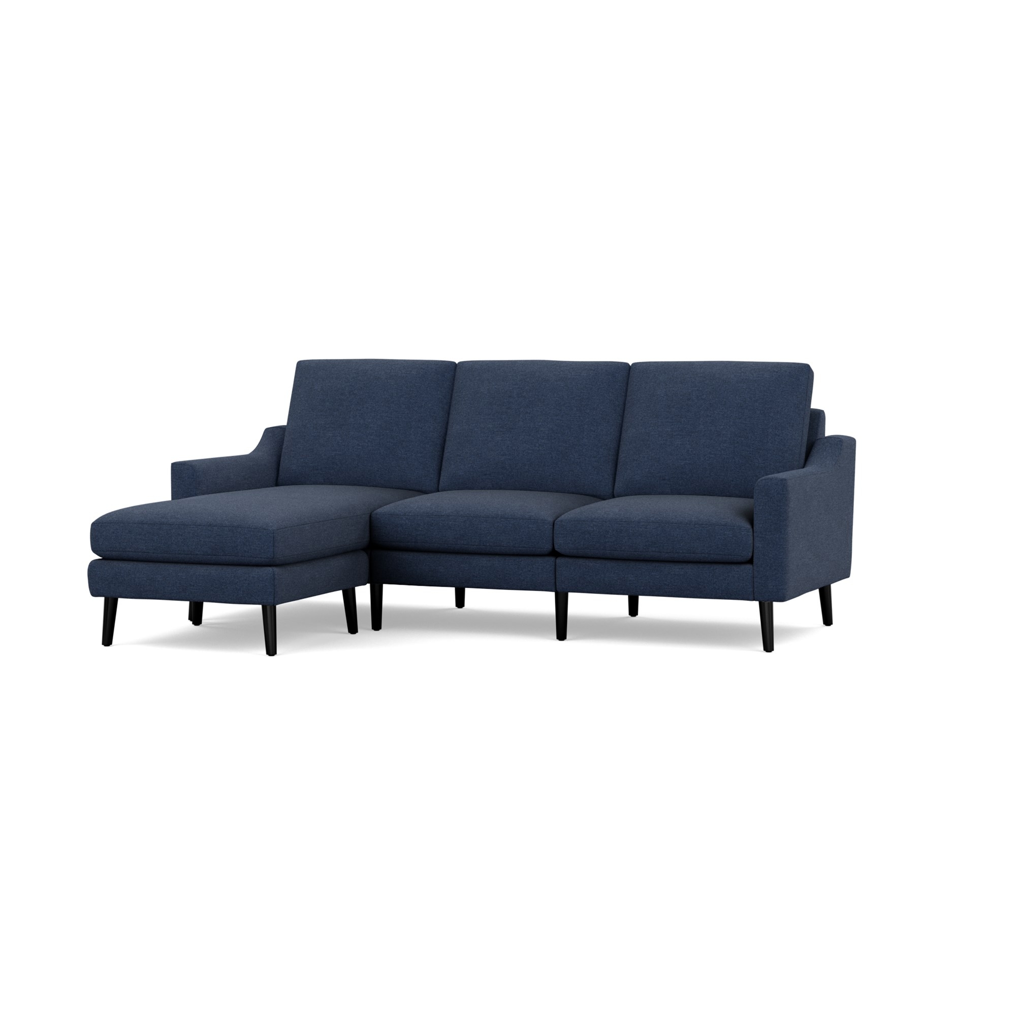 Nomad Sofa Sectional in Navy Blue, Leg Finish: EbonyLegs - Image 0