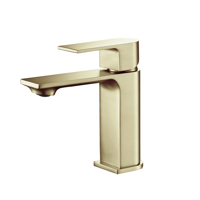 Brushed Gold Mirage Single Hole Bathroom Faucet - Image 0